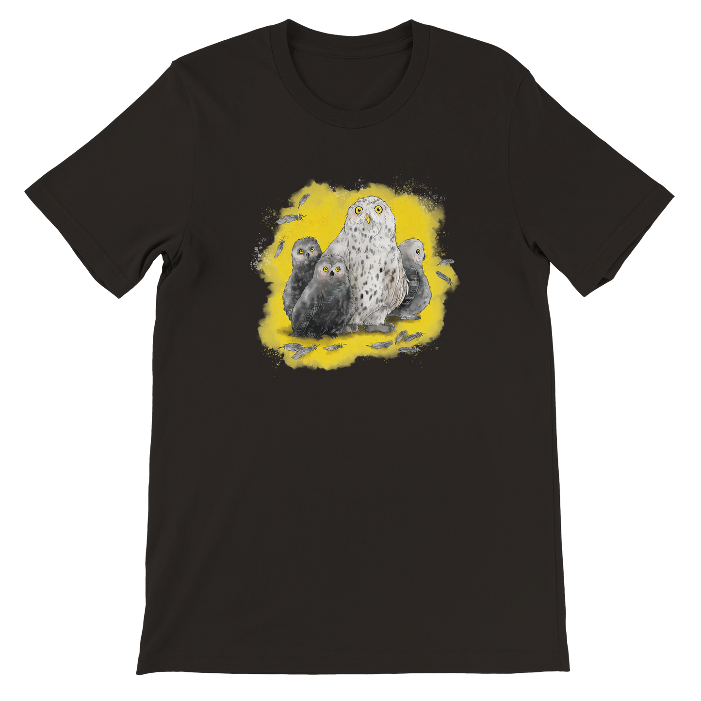 Premium T-Shirt "Schneeeulenfamilie"