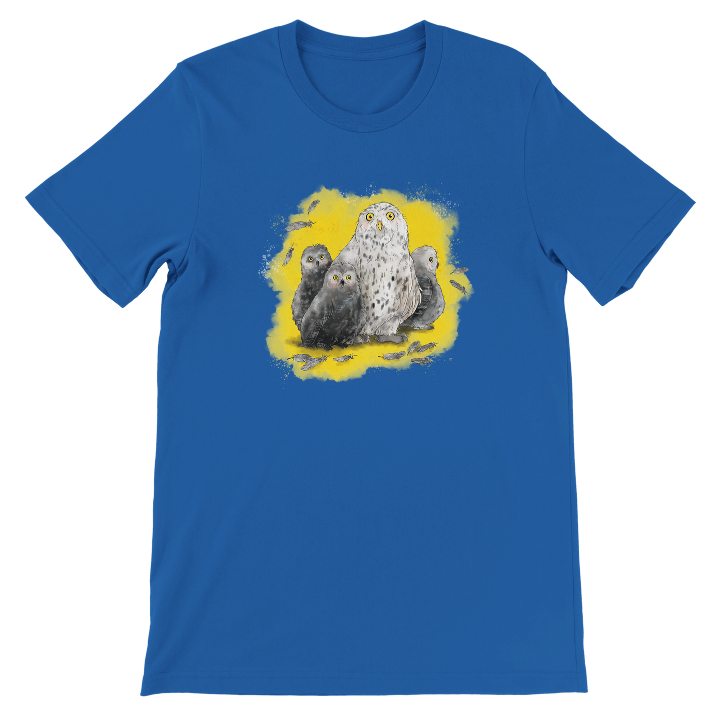 Premium T-Shirt "Schneeeulenfamilie"